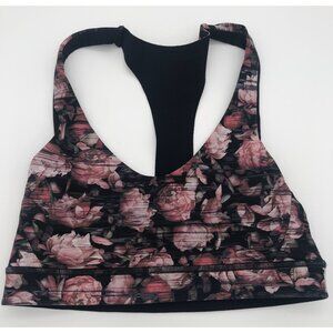 Lululemon Break Free Bra Nulux Peony Multi Floral T-Back Sports Bra Women's 6